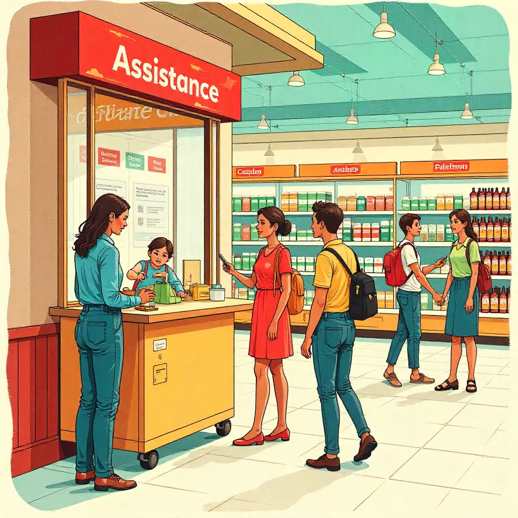 Shopping Assistance Illustration